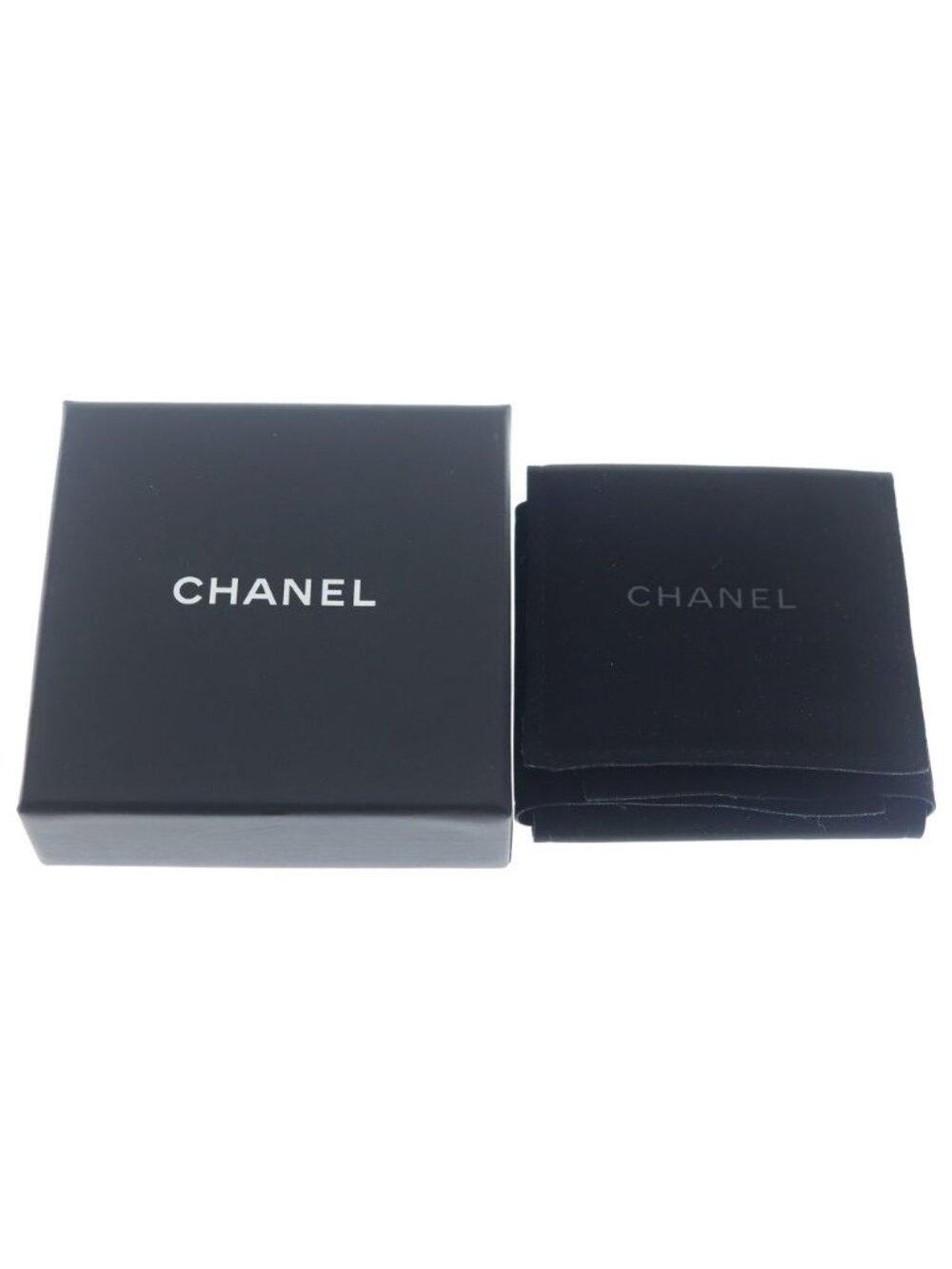 Chanel CC Logo Line Stone Pin Brooch Pin Badge Silver - Picture 6 of 6